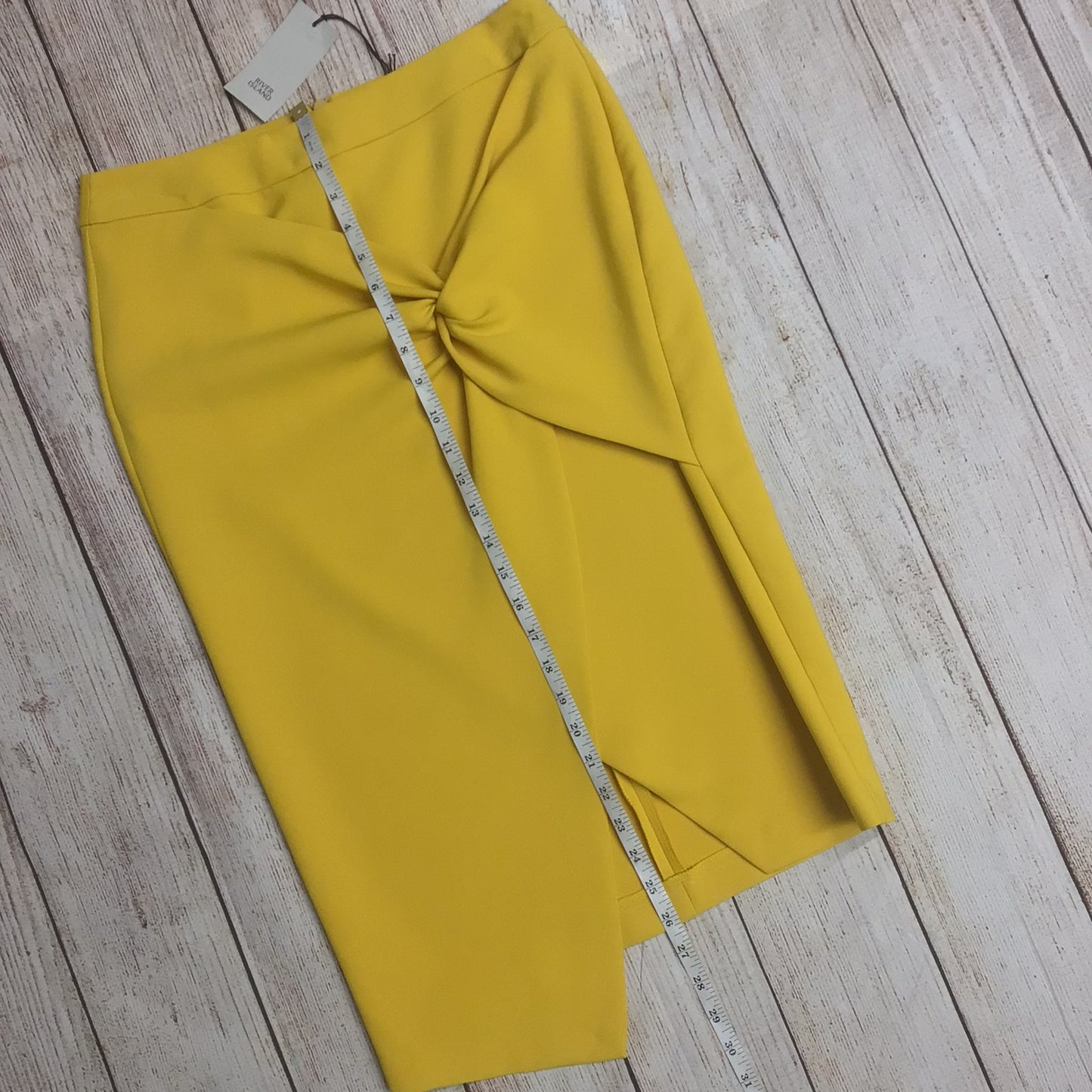 BNWT River Island Dark Yellow Midi Skirt Size 12