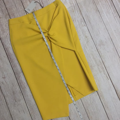 BNWT River Island Dark Yellow Midi Skirt Size 12