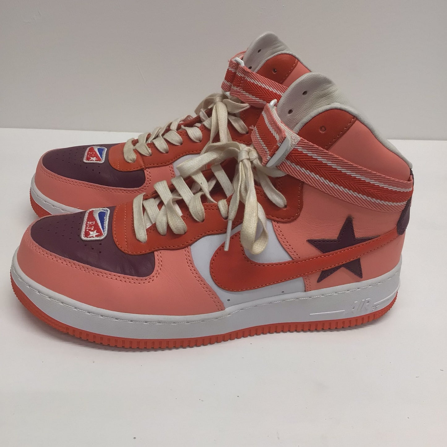 Nike RT Air Force 1 Riccardo Tisci Orange Multi Hi Tops Trainers Size 9 UK