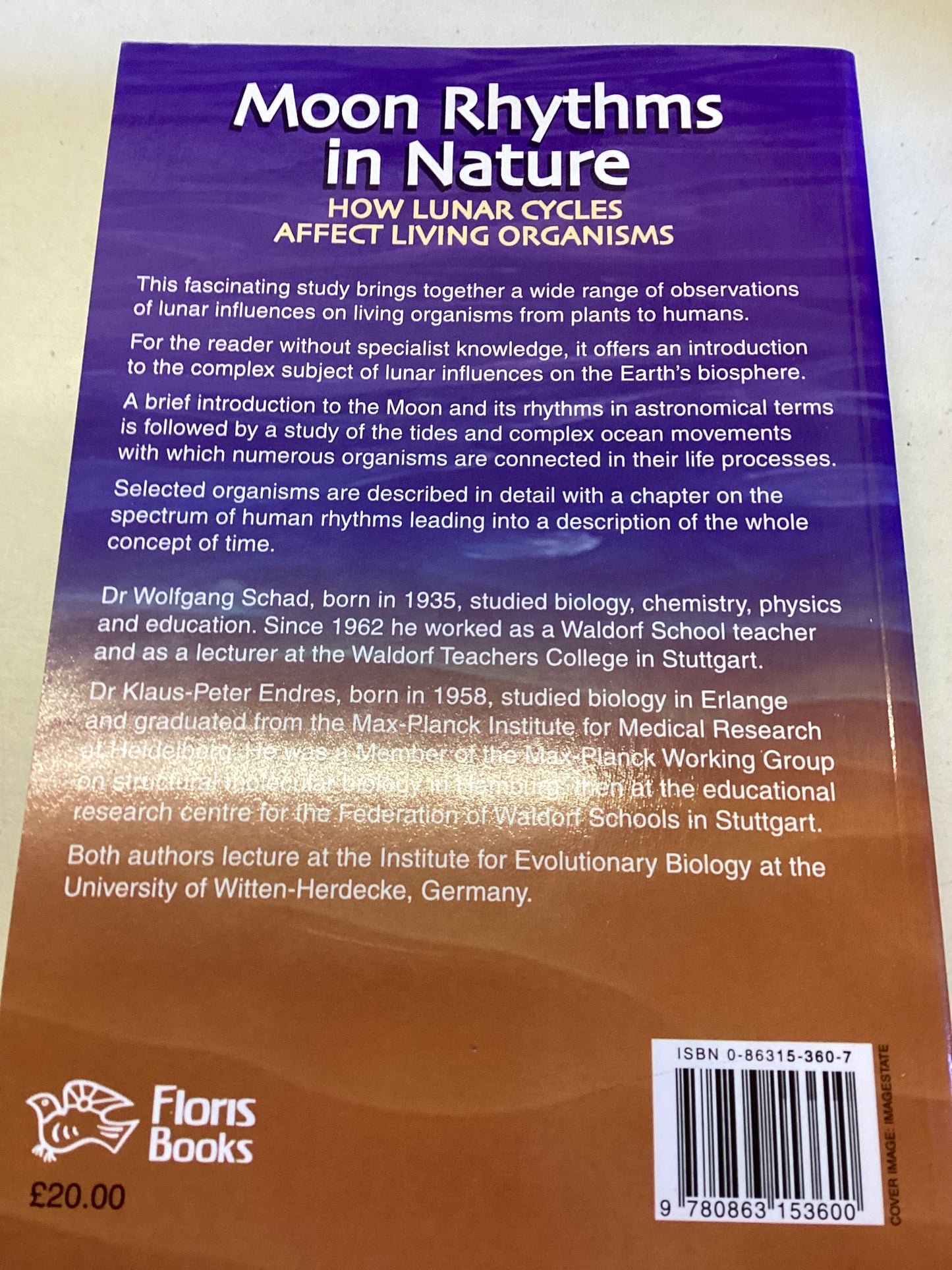 Moon Rhythms In Nature How Lunar Cycles Affect Living Organisms Klaus-Peter Endres & Wolfgang Schad