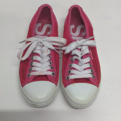 Superdry Low Pro Mesh Derby Pink Trainers Shoes Size 5 UK