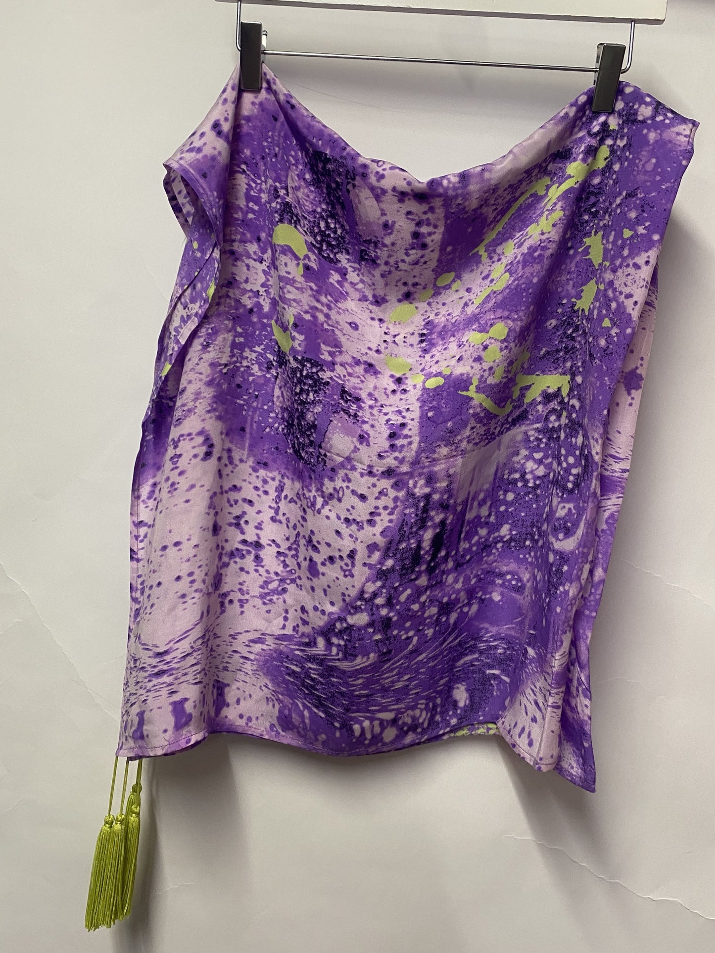 Something Else by Natalie Wood Purple Marble Print Scarf