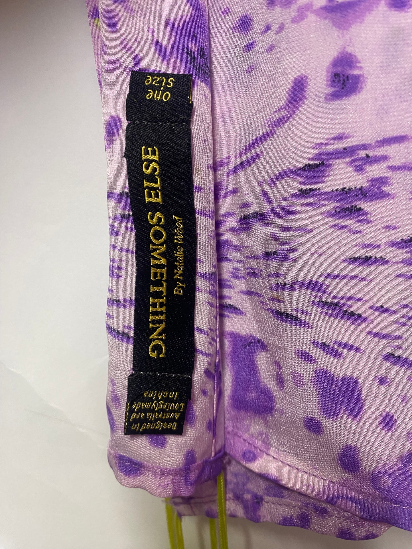 Something Else by Natalie Wood Purple Marble Print Scarf