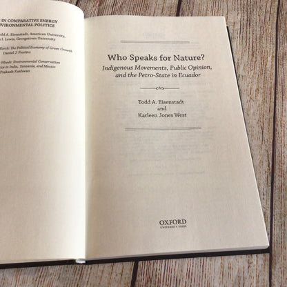 Who Speaks for Nature by Eisenstadt & West (2019, Hardback) 9780190908959