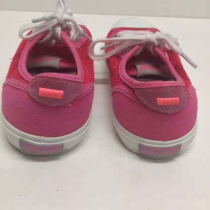 Superdry Low Pro Mesh Derby Pink Trainers Shoes Size 5 UK