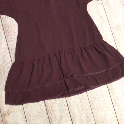 BNWT AllSaints Bordeaux Red Marley Tiered Mini Dress Size 10