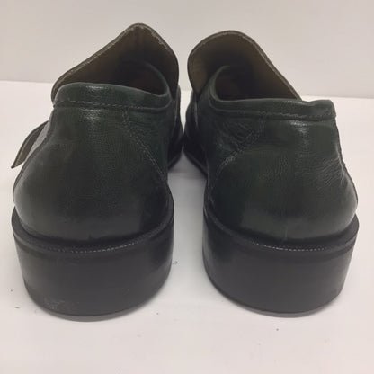 Burns Jade Green Loafers Shoes w/Buckle Size 8 UK (42 on shoe)