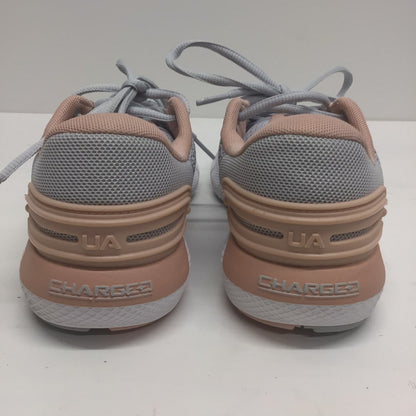 Under Armour Grey & Peach Pink Charged Trainers Size 5 UK