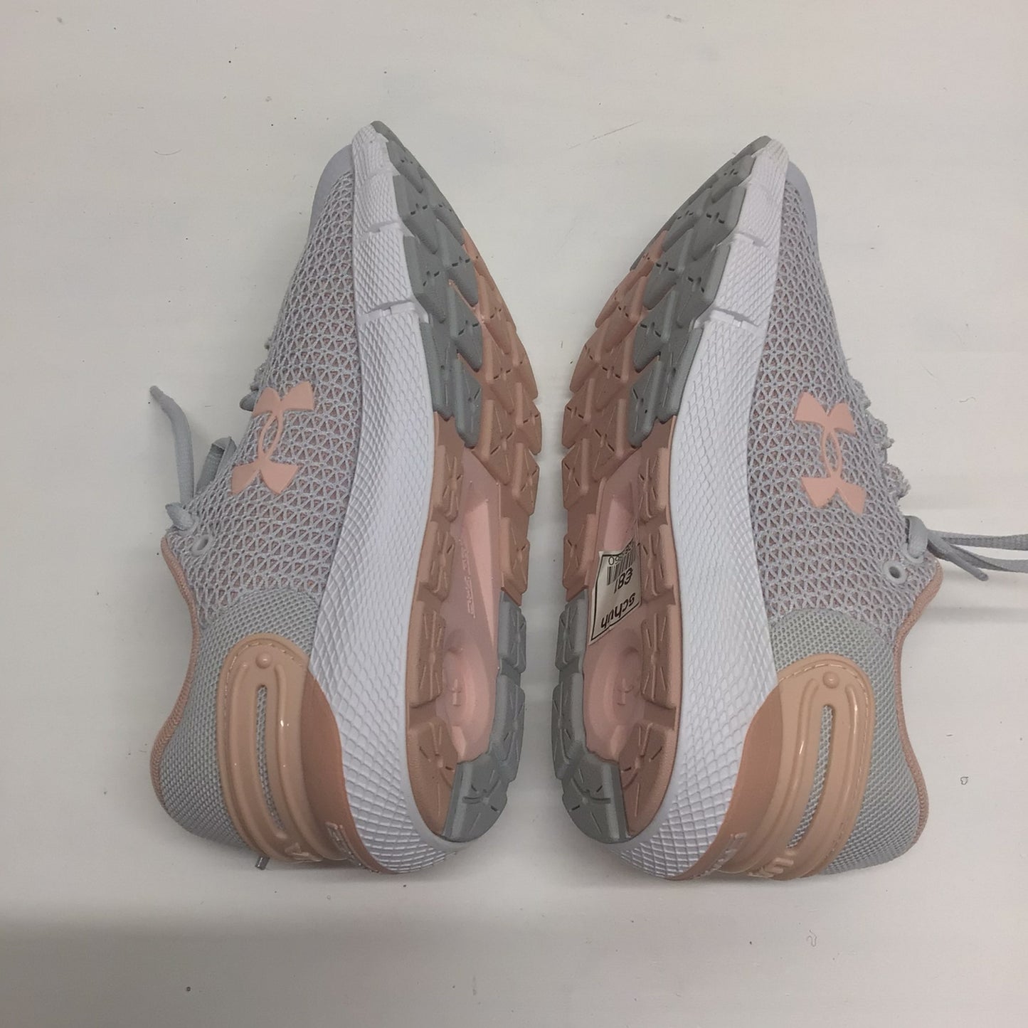 Under Armour Grey & Peach Pink Charged Trainers Size 5 UK