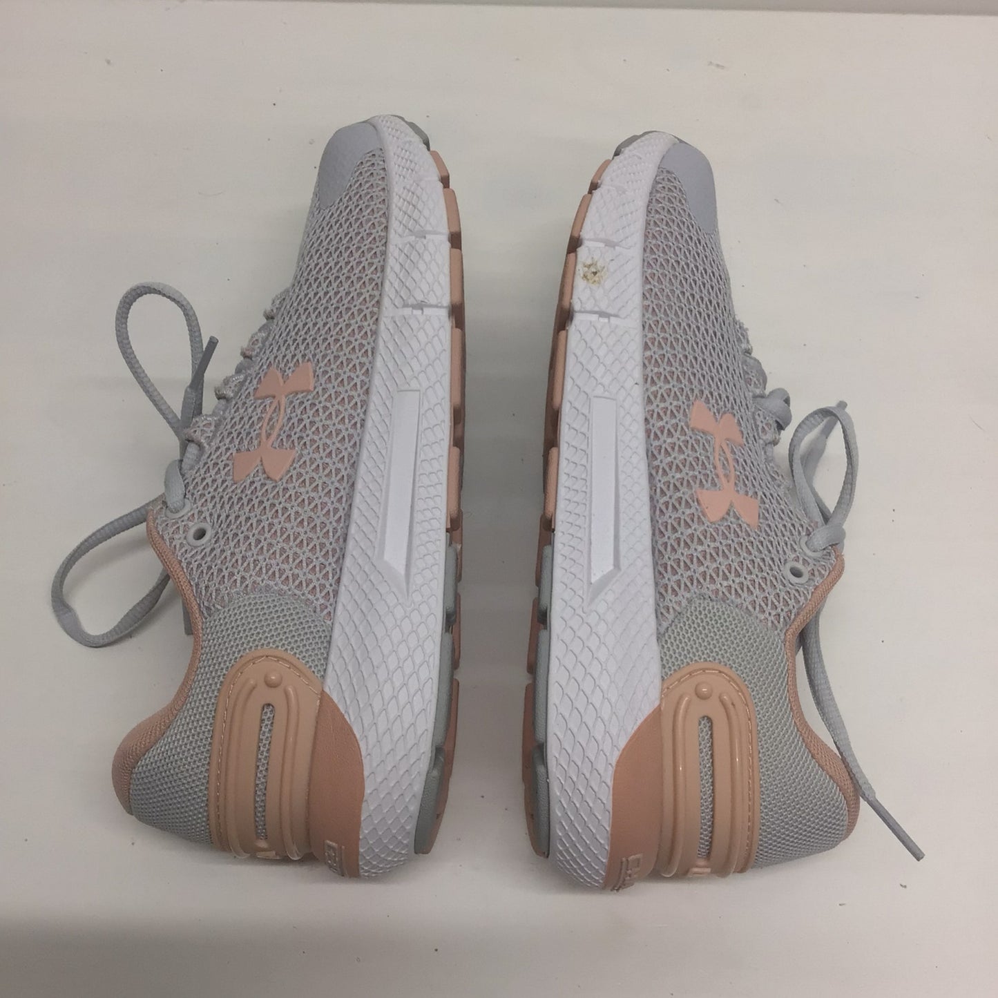 Under Armour Grey & Peach Pink Charged Trainers Size 5 UK