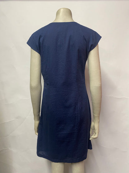 Boden Navy Striped Cotton Short Dress 8