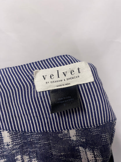 Velvet by Graham & Spencer Blue and White Jumpsuit Small