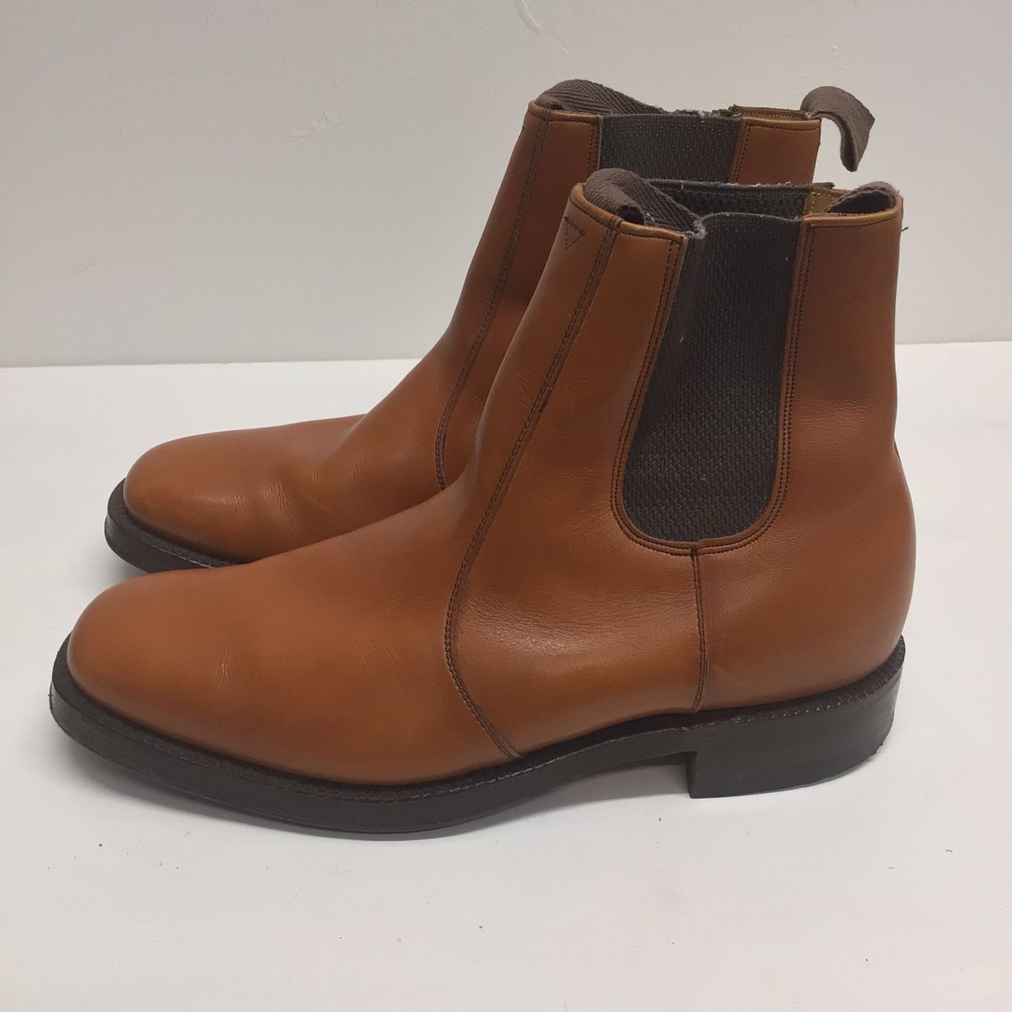 Cheaney Tan Brown Ankle Chelsea Boots Size 7.5