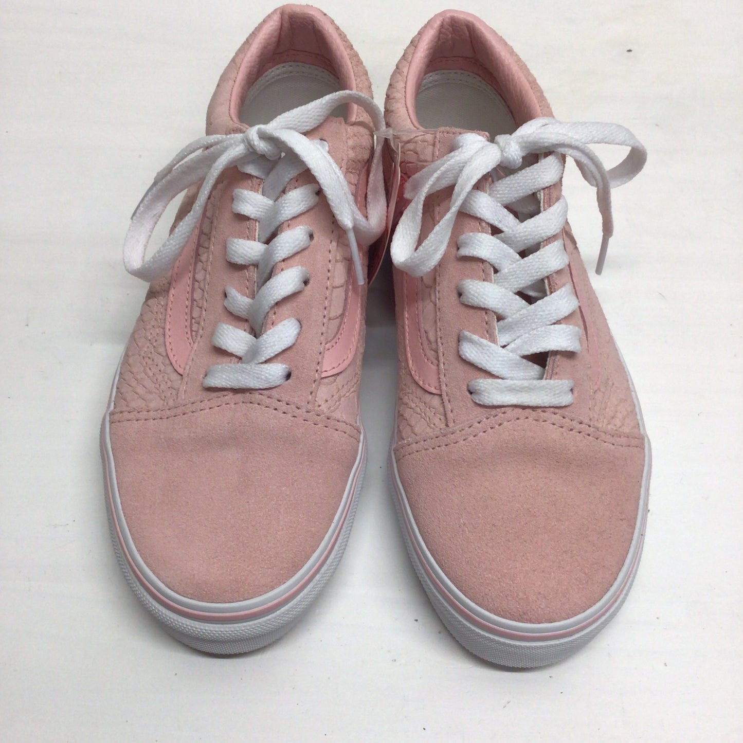 BNIB Vans Powder Pink Leather Old Skool Trainers Kids Size 3 UK