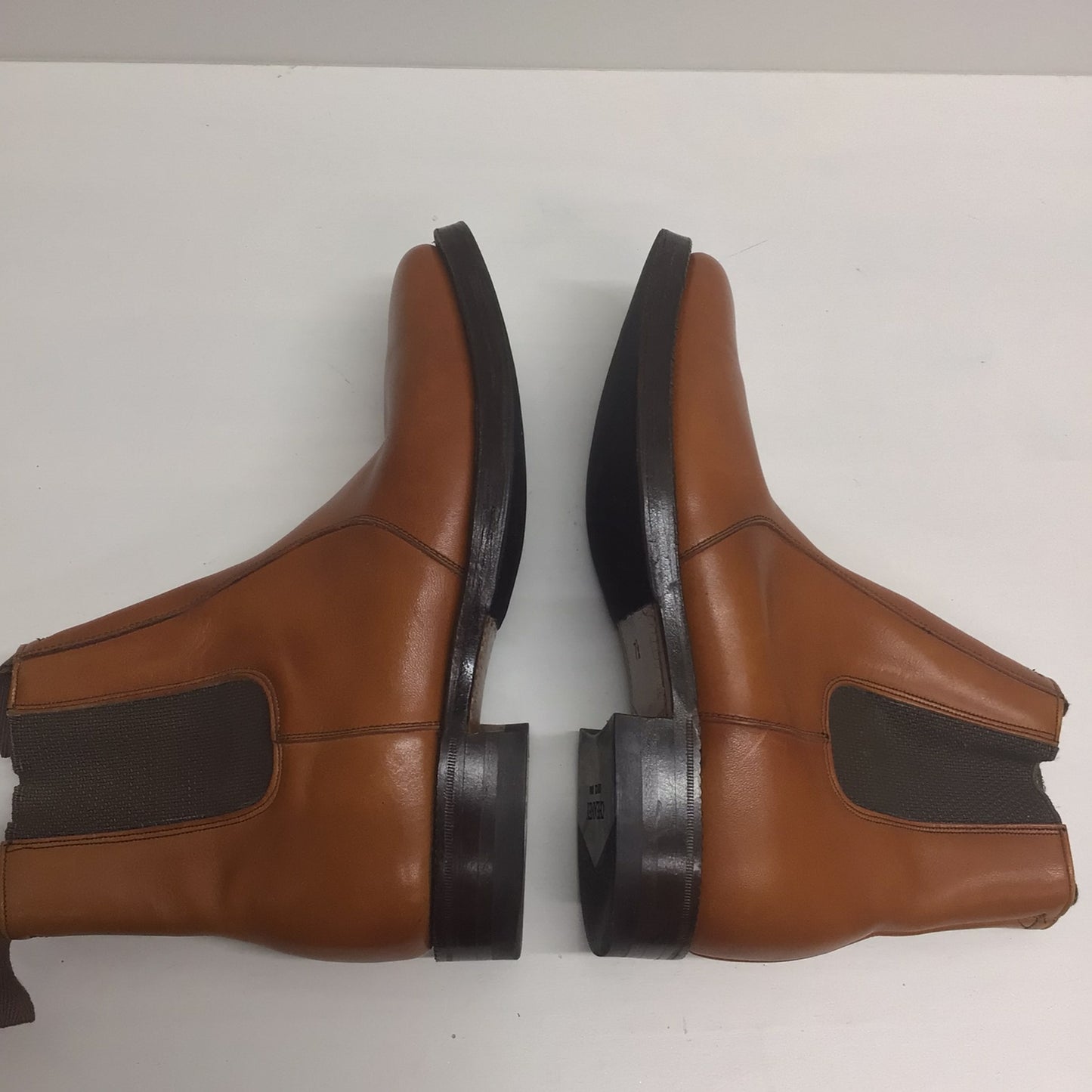 Cheaney Tan Brown Ankle Chelsea Boots Size 7.5