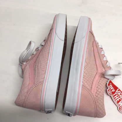 BNIB Vans Powder Pink Leather Old Skool Trainers Kids Size 3 UK