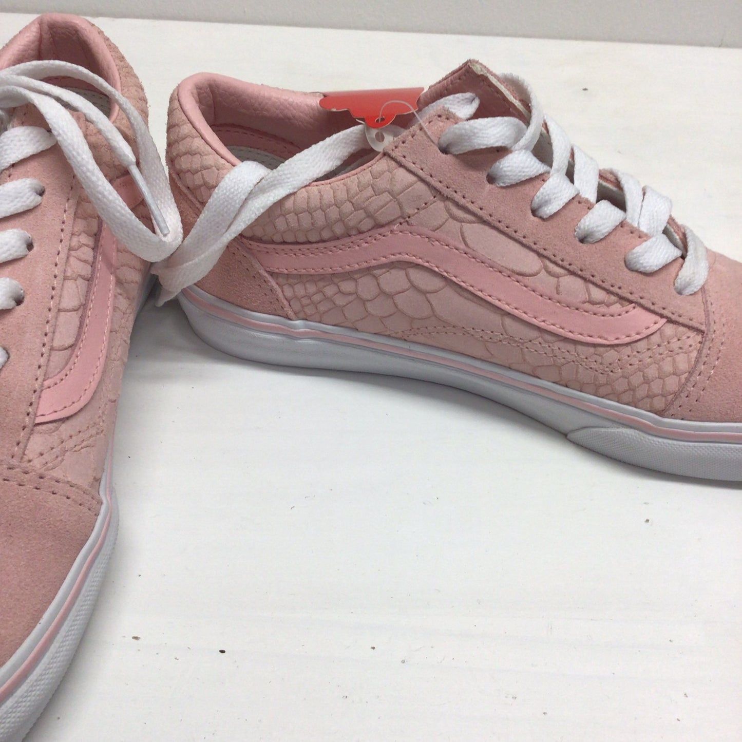 BNIB Vans Powder Pink Leather Old Skool Trainers Kids Size 3 UK