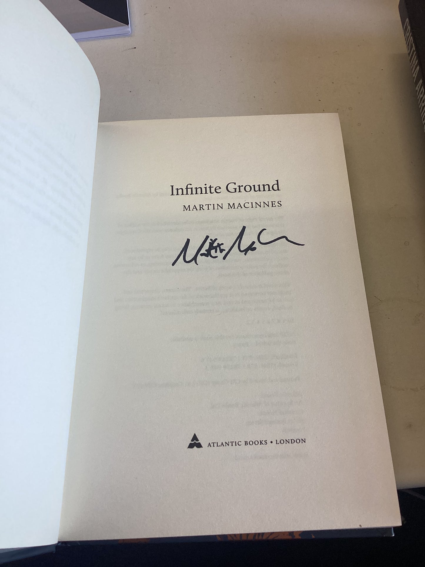 Infinite Ground Martin MacInnes Signed
