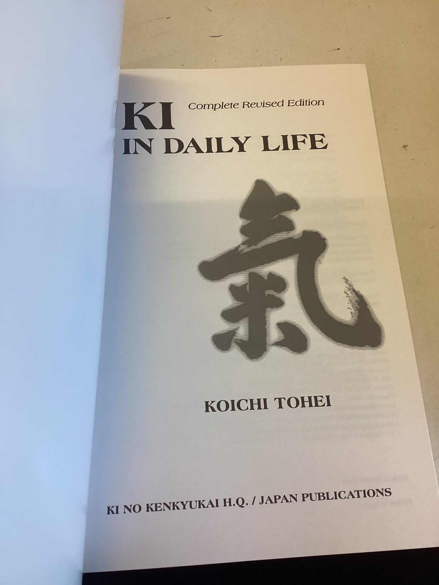 KI In Daily Life Complete Revised  Edition Koichi Tohei