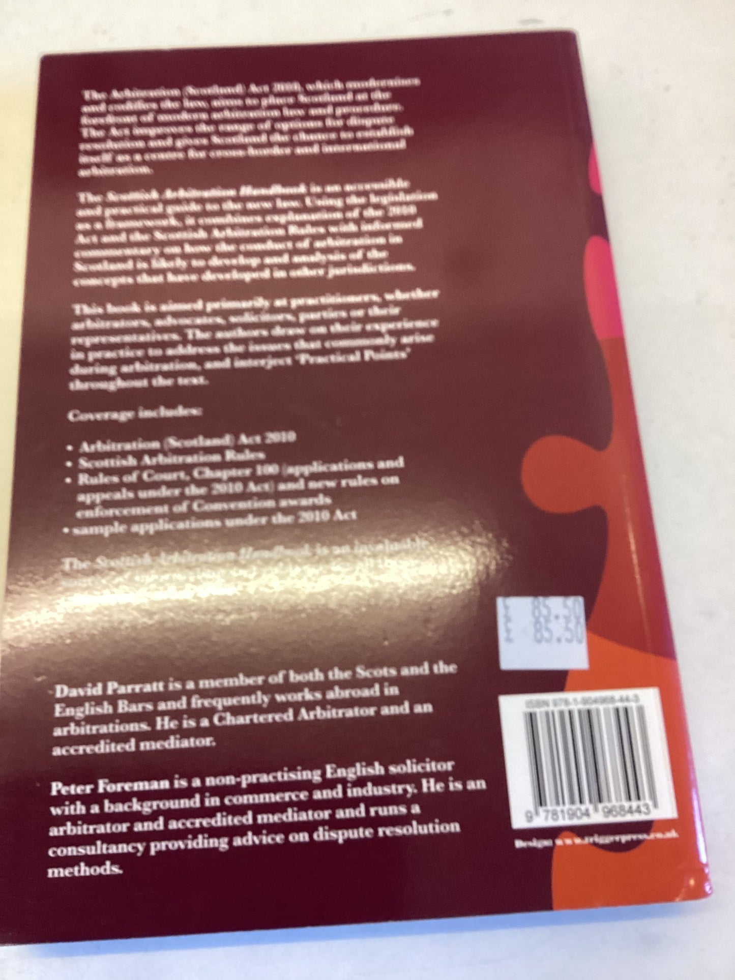 Scottish Arbitration Handbook David R Parratt Peter Foreman