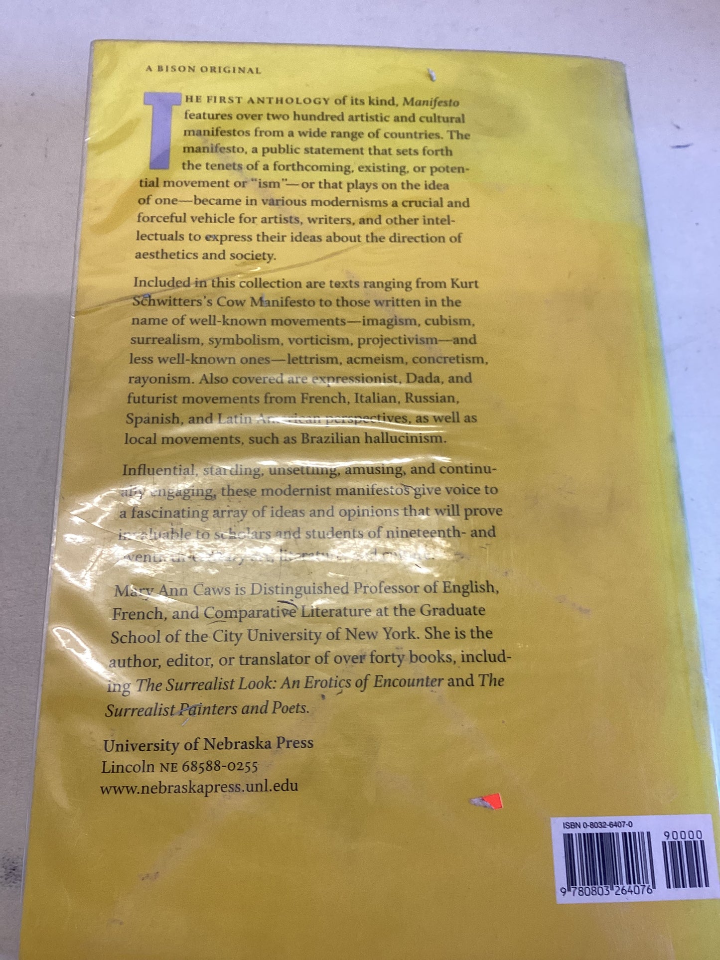 Manifesto A Century of Isms Mary Ann Caws