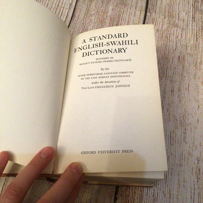 A Standard English-Swahili/Swahili-English Dictionary (1963-65) [2 books]