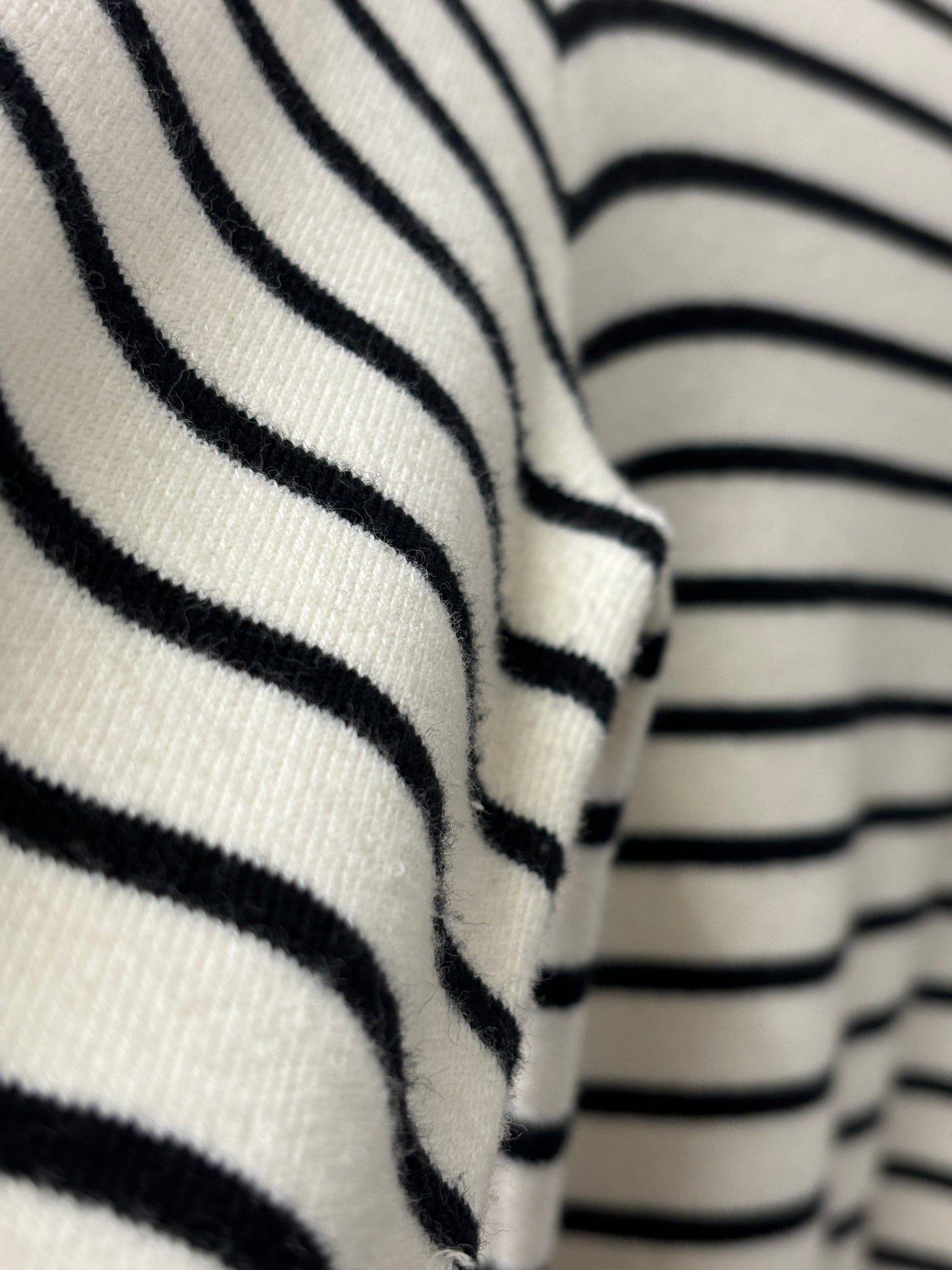 Maje White and Black Striped Long Sleeve Jumper 10