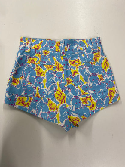 Miu Miu Blue Miucub Print Hotpant Shorts 42/10