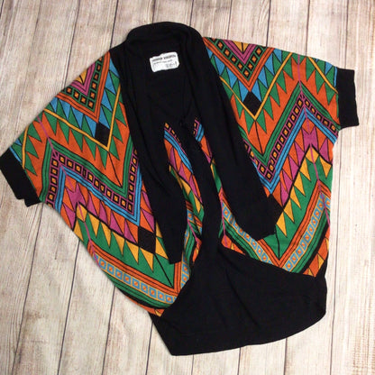 Henrik Vibskov Black & Multicoloured Wool & Silk Drape Cardigan Size L