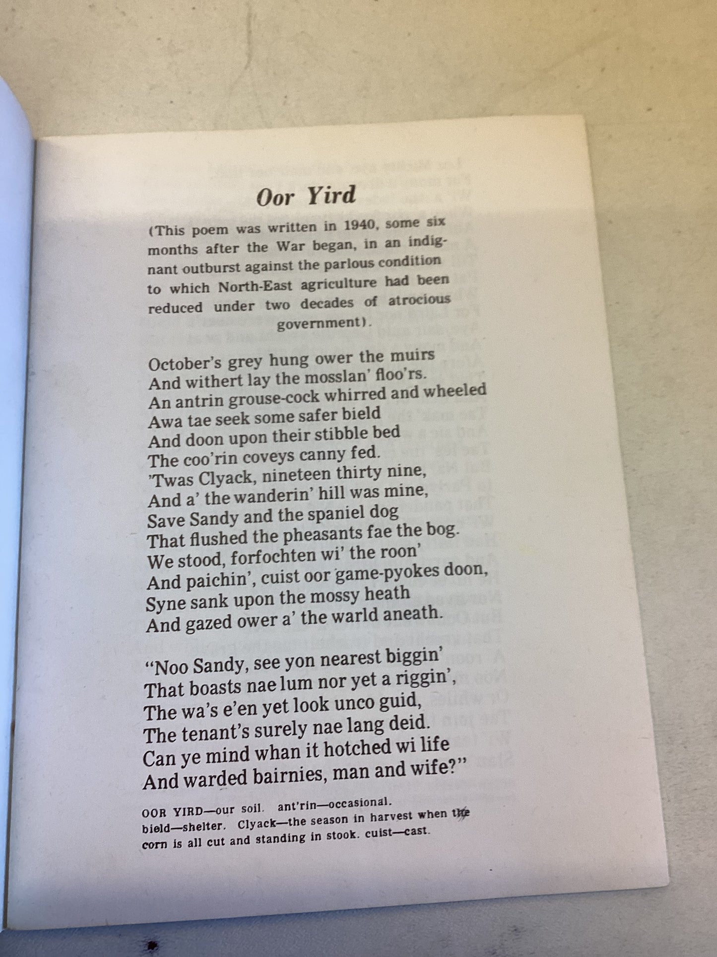 Oor Yird and Other Poems Norman Halkett