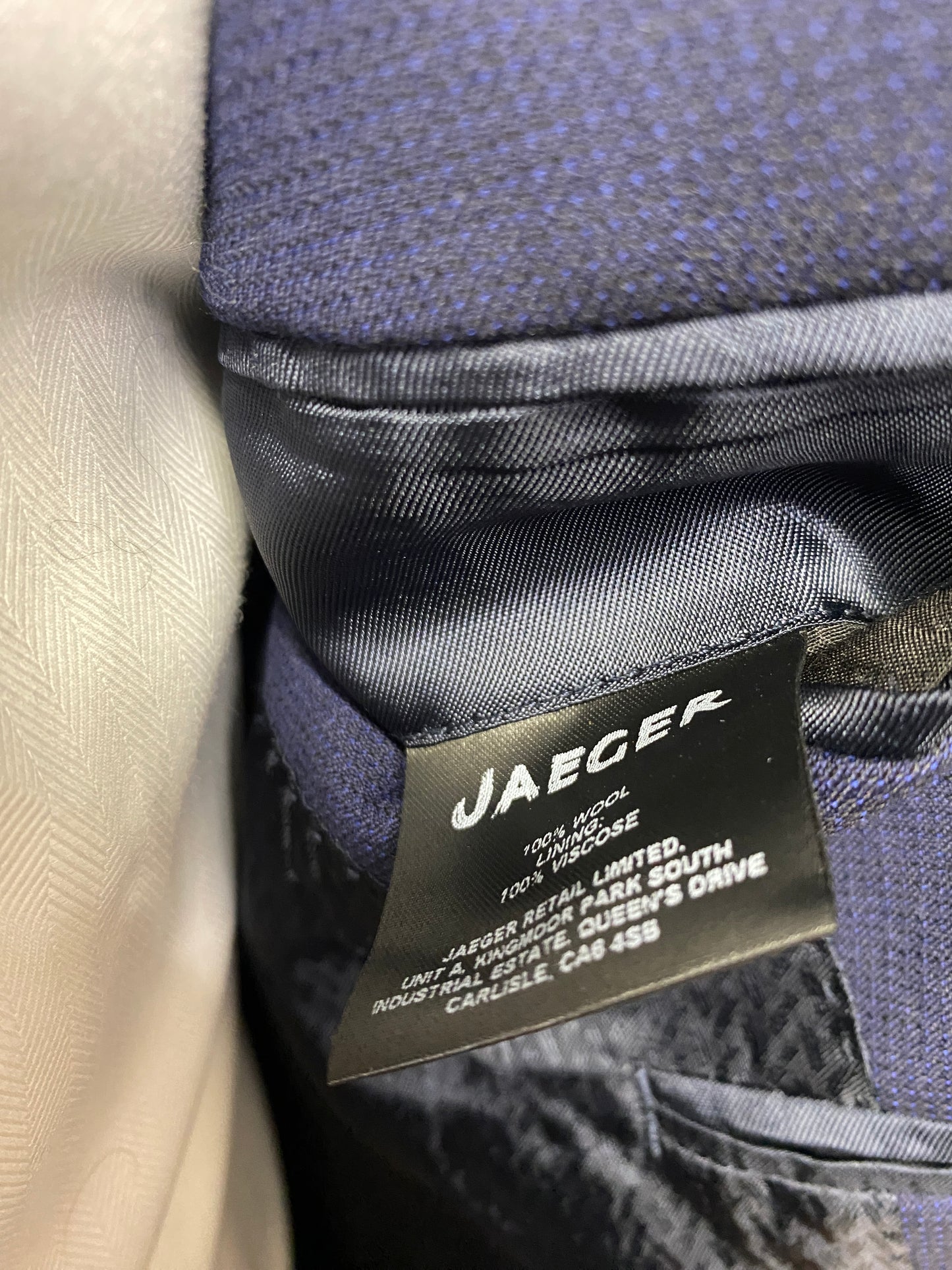 Jaeger Blue Wool Blazer 38R