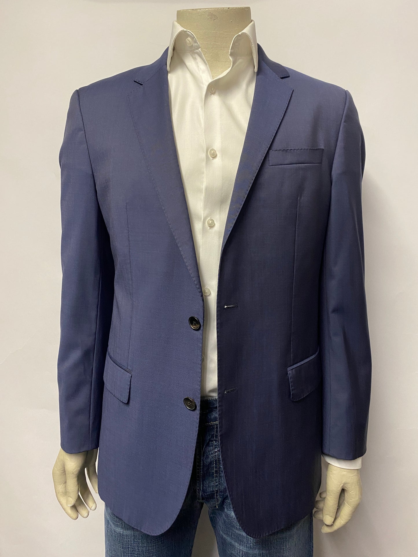 Boss by Hugo Boss Blue Wool Blazer 50