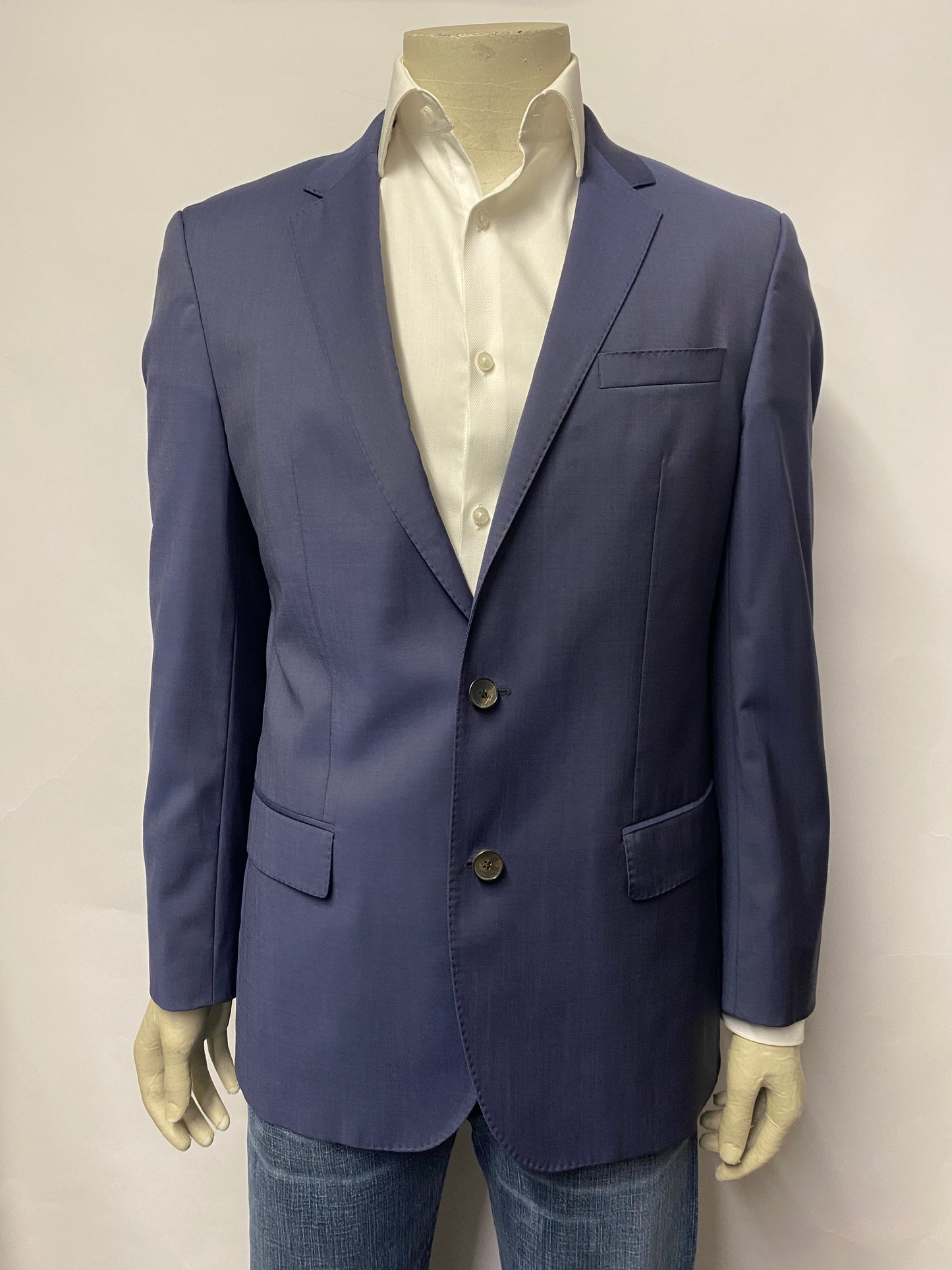 Boss by Hugo Boss Blue Wool Blazer 50