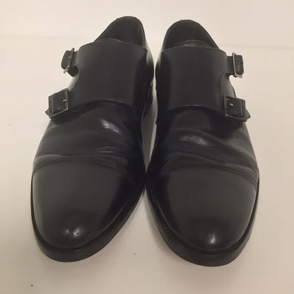 Russell & Bromley Black Double Buckle Monk Shoes Size 39 (on shoe)