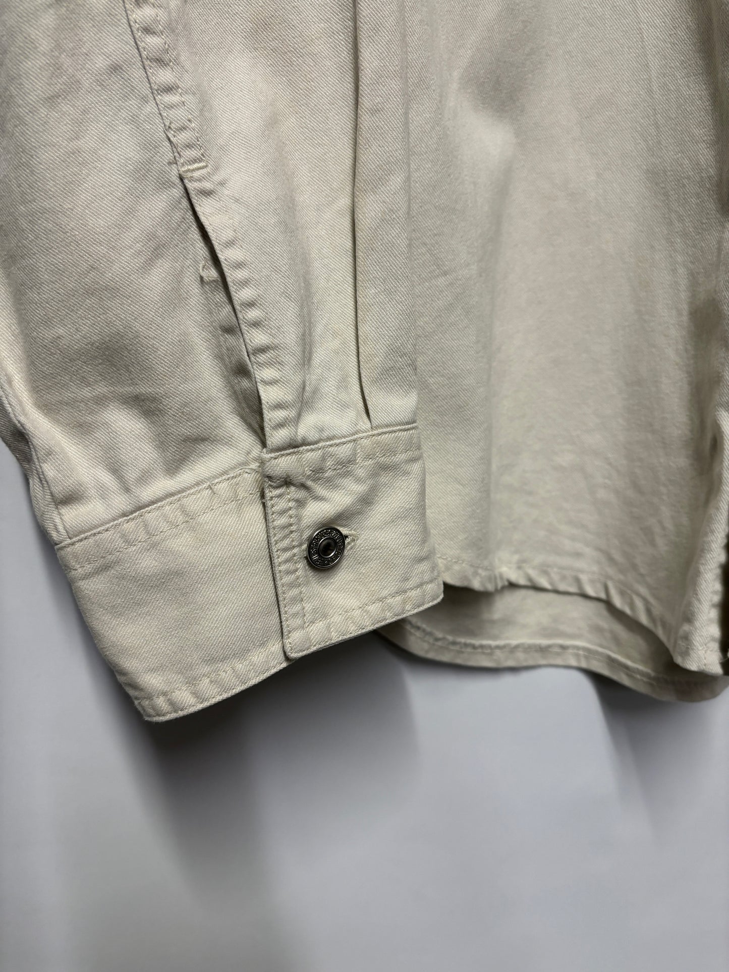 Levi's Off White Denim Long Sleeve Shirt XL