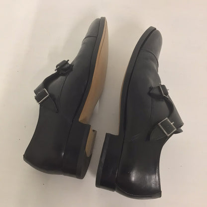 Russell & Bromley Black Double Buckle Monk Shoes Size 39 (on shoe)