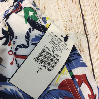 BNWT Polo Ralph Lauren Multi Print Traveler Swimming Trunks Shorts Size L