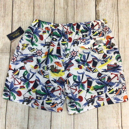 BNWT Polo Ralph Lauren Multi Print Traveler Swimming Trunks Shorts Size L