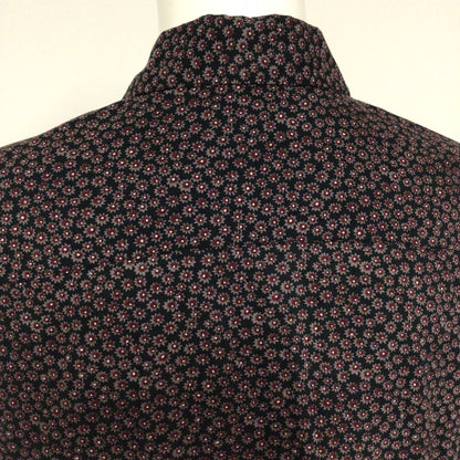 AllSaints Black & Red Pattern Short Sleeve Shirt Size M