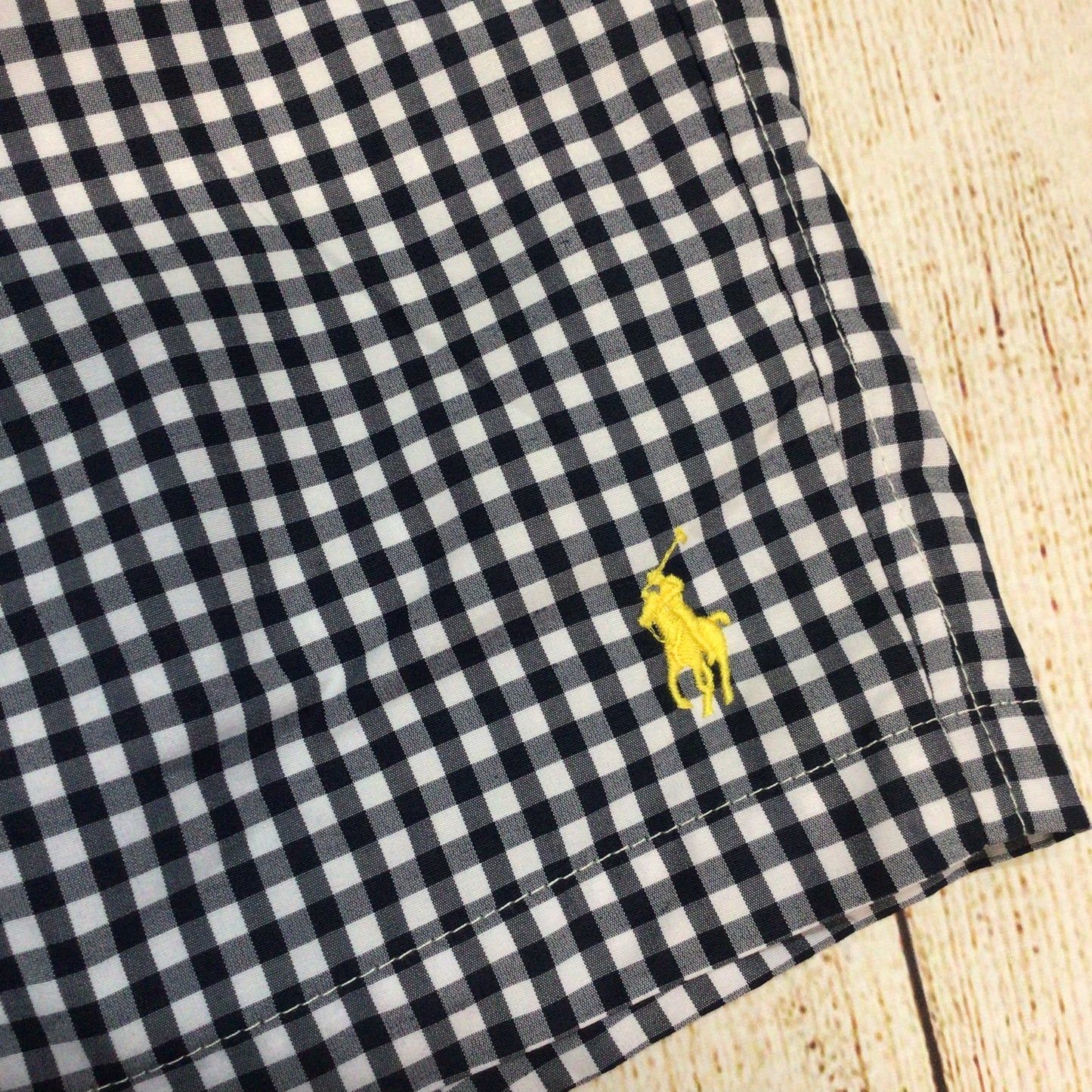 BNWT Polo Ralph Lauren Blue Gingham Traveler Swimming Trunks Shorts Size L