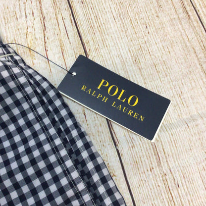 BNWT Polo Ralph Lauren Blue Gingham Traveler Swimming Trunks Shorts Size L