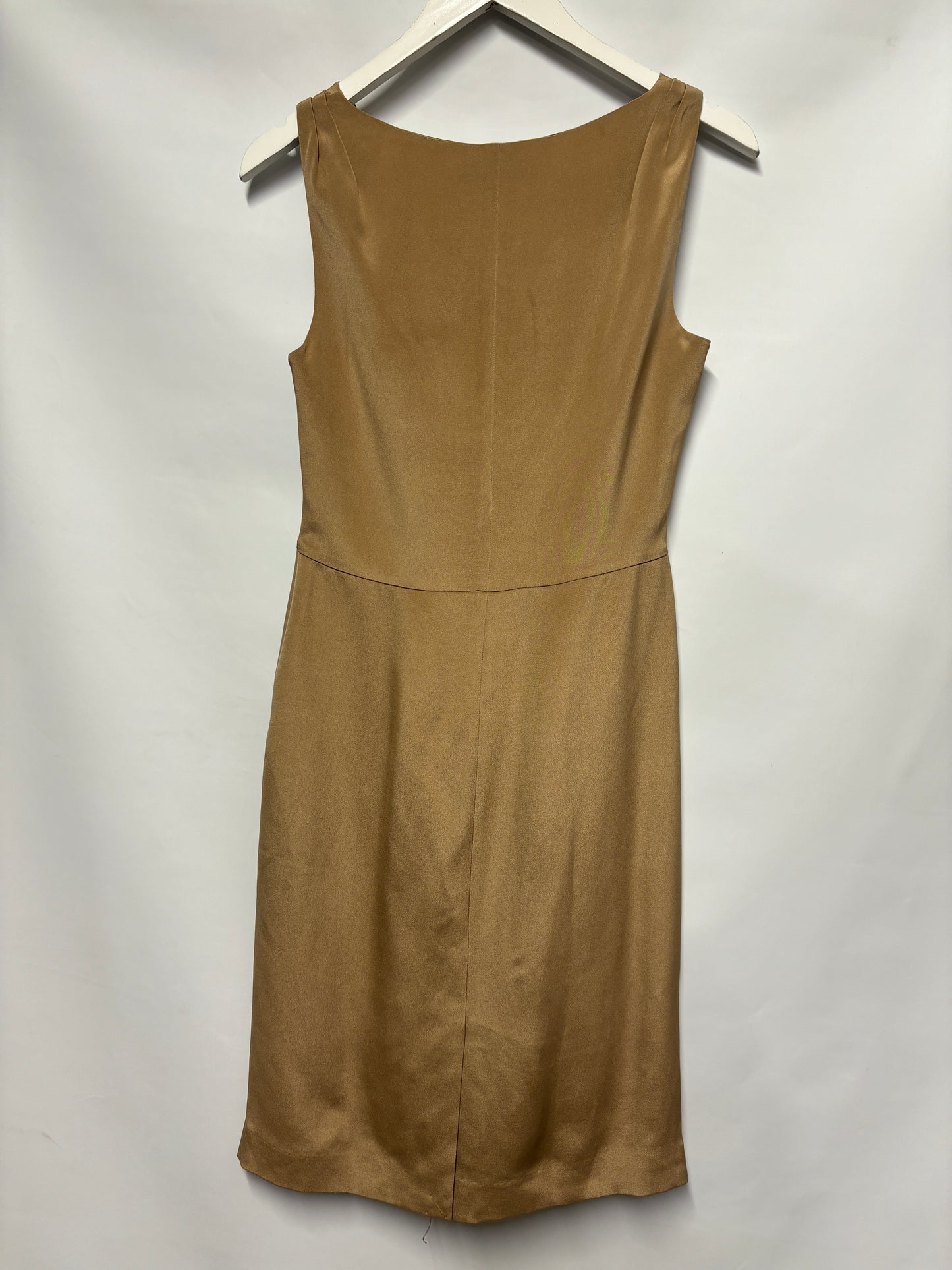 L.K.Bennett Beige Silk Sleeveless Bask Dress 10 BNWT