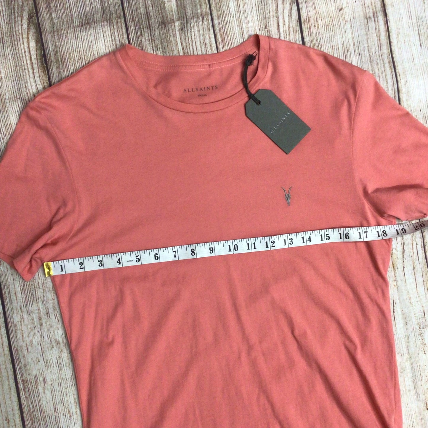 BNWT AllSaints Sorbet Pink Tonic Short Sleeve Crew T Shirt Size S