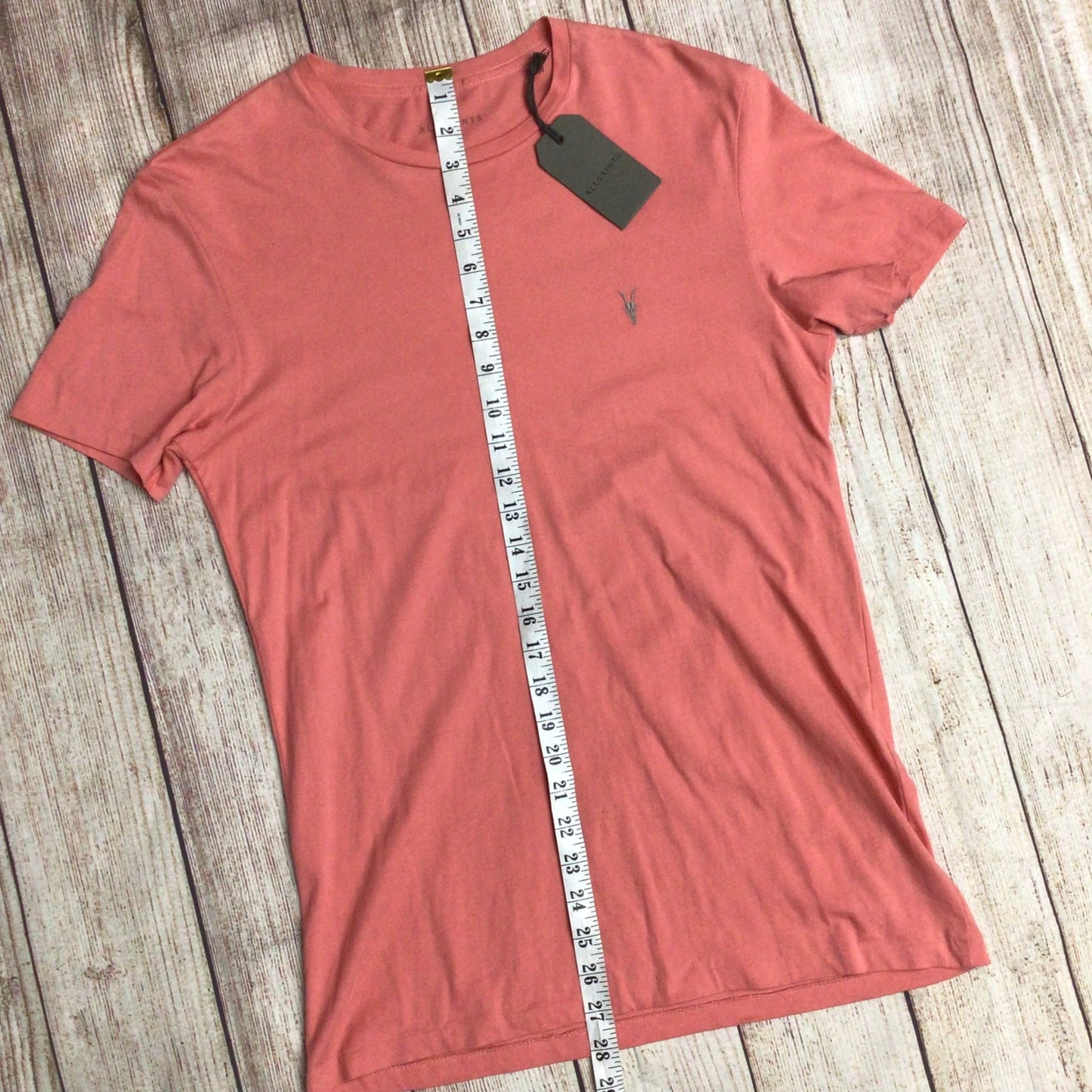 BNWT AllSaints Sorbet Pink Tonic Short Sleeve Crew T Shirt Size S