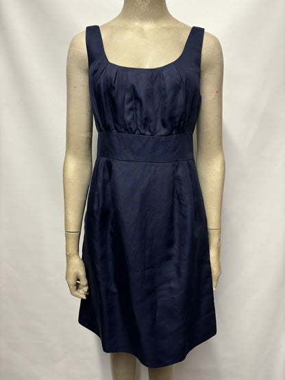 J.Crew Dark Blue Cotton Sleeveless A-line Dress 12 BNWT