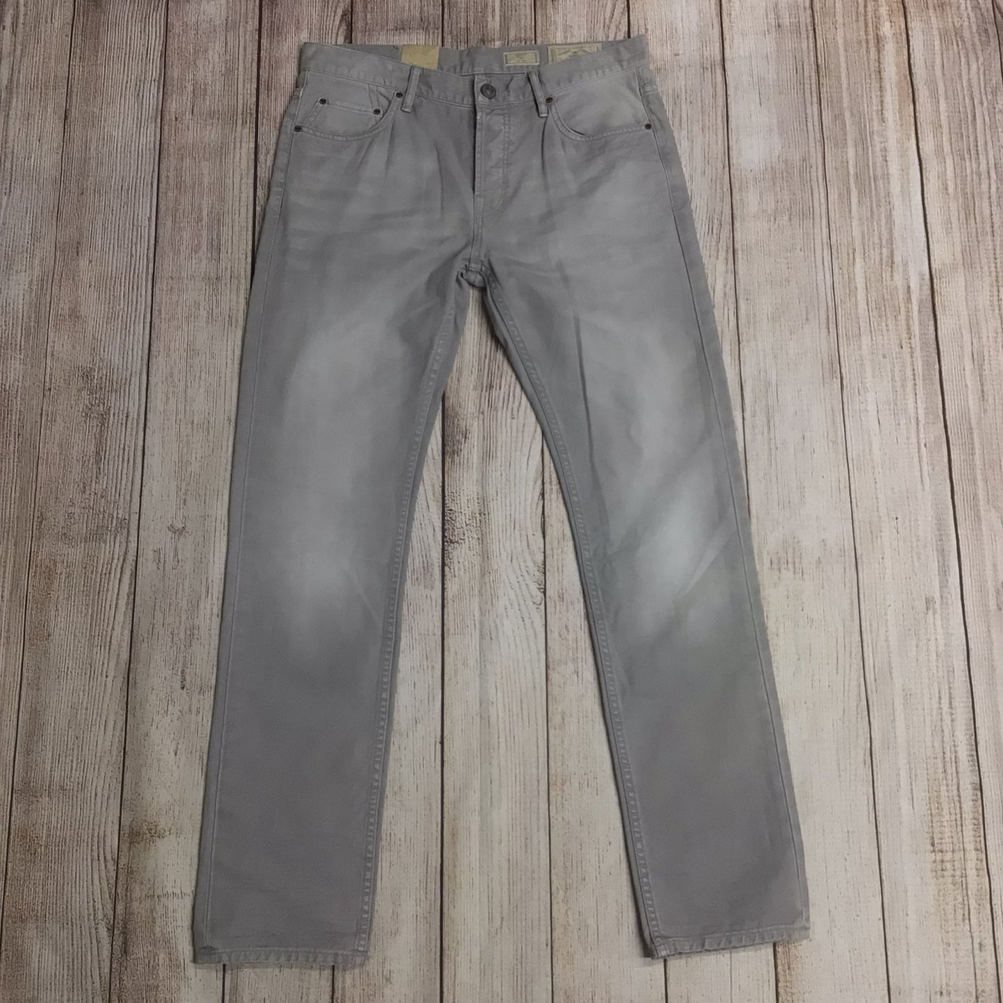 BNWT AllSaints Grey Iggy Slim Fit Jeans Size W32