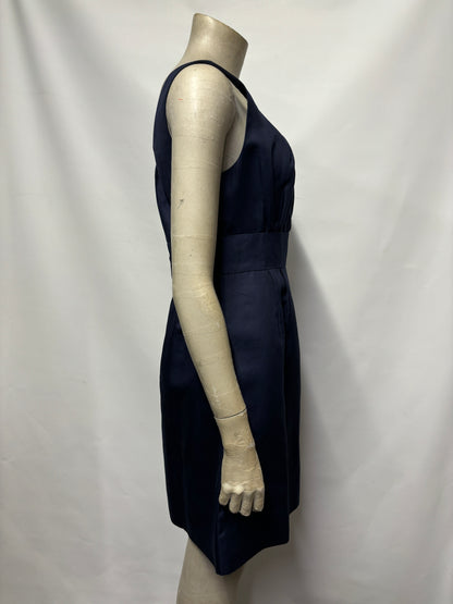 J.Crew Dark Blue Cotton Sleeveless A-line Dress 12 BNWT