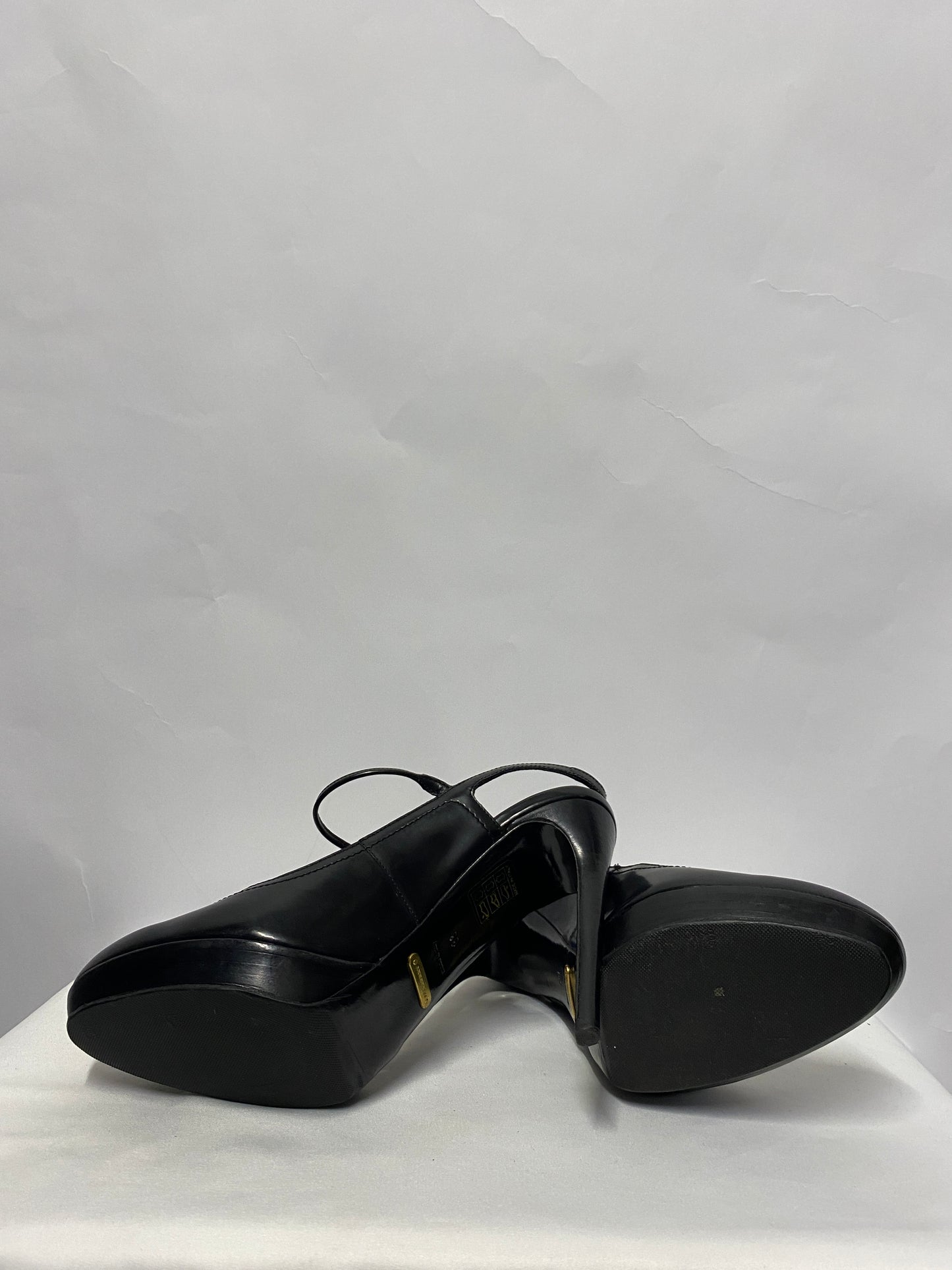 Burberry Black Slingback Platform Heels 5