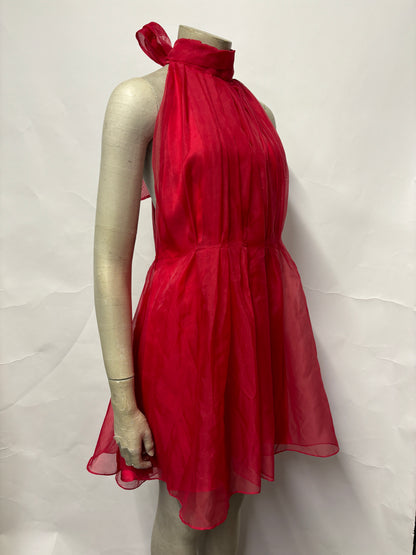 Zara Fuchsia Pink Organza Sleeveless Dress XL BNWT