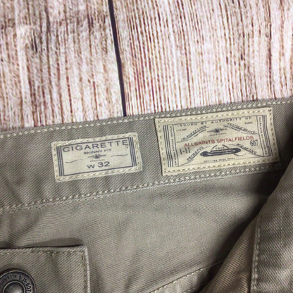 BNWT AllSaints Beige/Taupe Cigarette Skinny Fit Jeans Trousers Size W32 (on label)